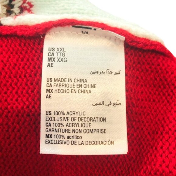 Karen Scott Singing with Santa Red Sweater XXL - Picture 8 of 8